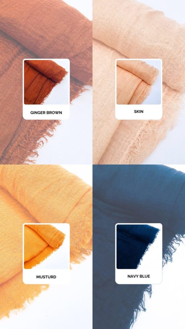 Mustard Crimps Hijab